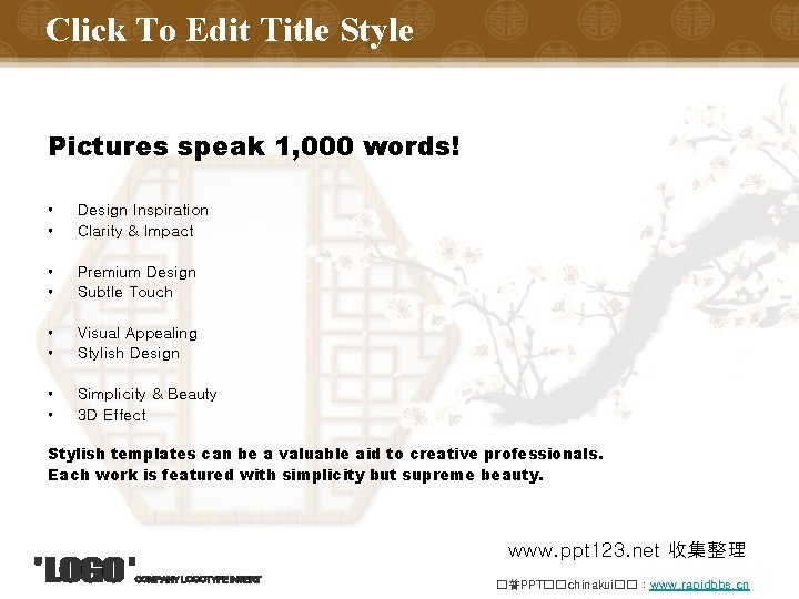 Click To Edit Title Style Pictures speak 1, 000 words! • • Design Inspiration