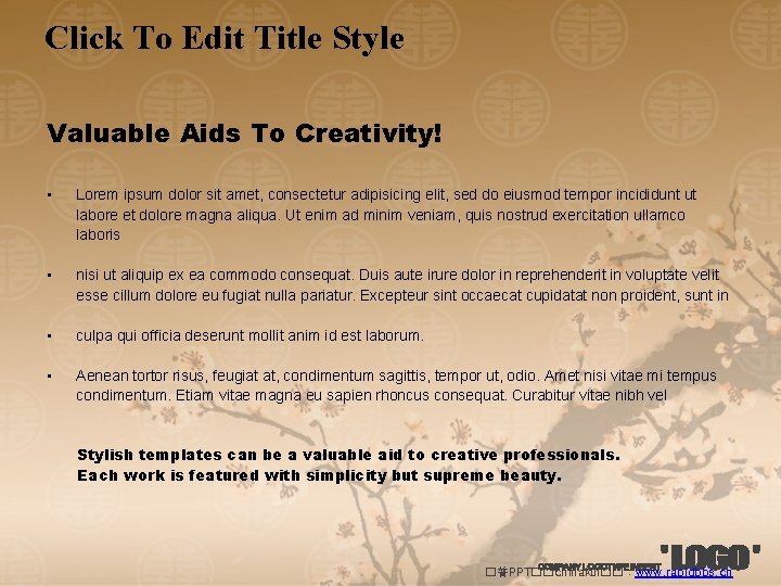 Click To Edit Title Style Valuable Aids To Creativity! • Lorem ipsum dolor sit