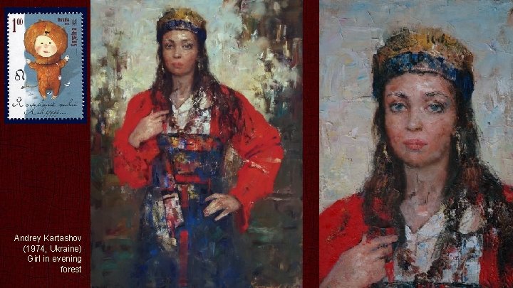 Andrey Kartashov (1974, Ukraine) Girl in evening forest 