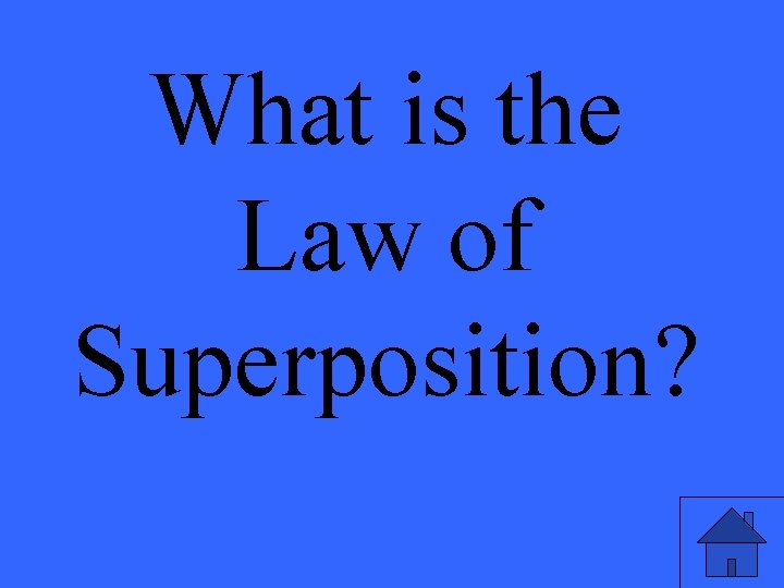 What is the Law of Superposition? 