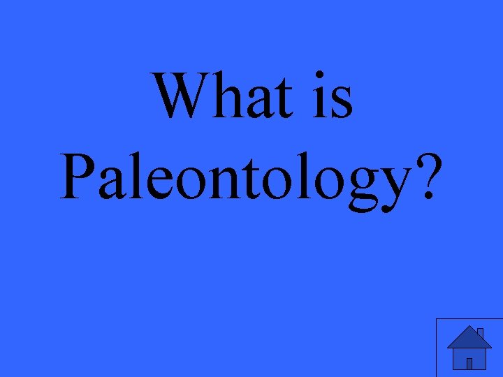 What is Paleontology? 