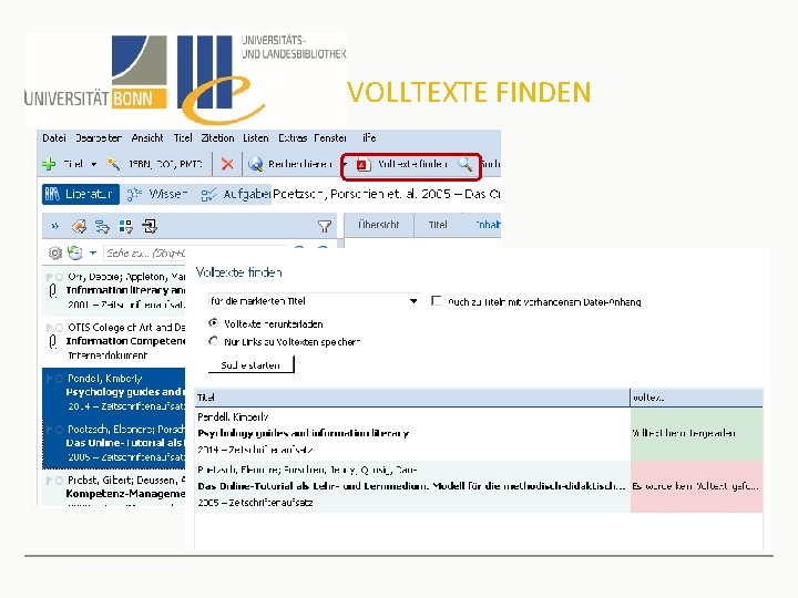 VOLLTEXTE FINDEN 