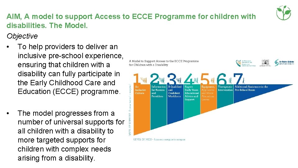 AIM, A model to support Access to ECCE Programme for children with disabilities. The
