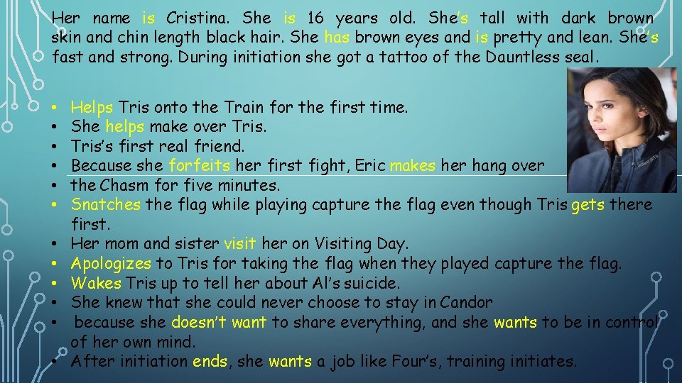 Her name is Cristina. She is 16 years old. She’s tall with dark brown Her name is Cristina. She is 16 years old. She’s tall with dark brown