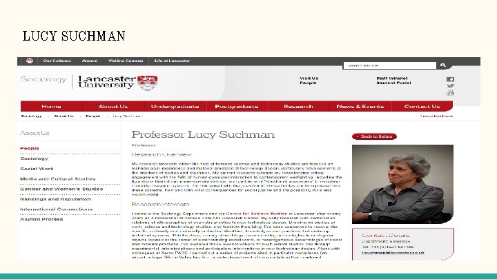 LUCY SUCHMAN 