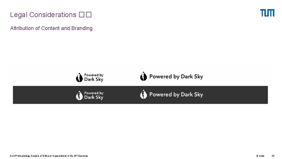 Legal Considerations �� Attribution of Content and Branding An API Morphology Analysis of Different