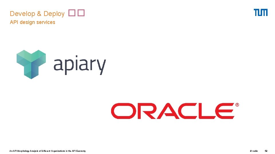 Develop & Deploy �� API design services An API Morphology Analysis of Different Organizations