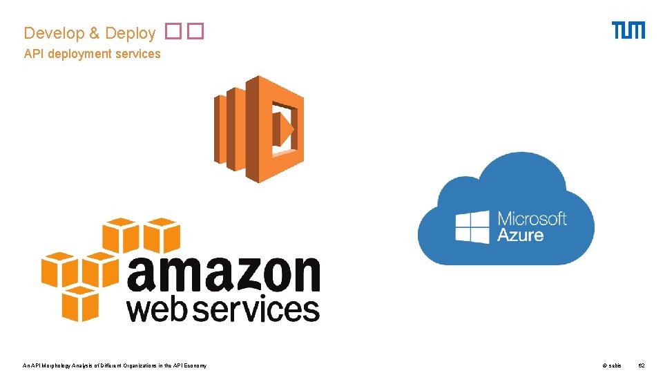 Develop & Deploy �� API deployment services An API Morphology Analysis of Different Organizations