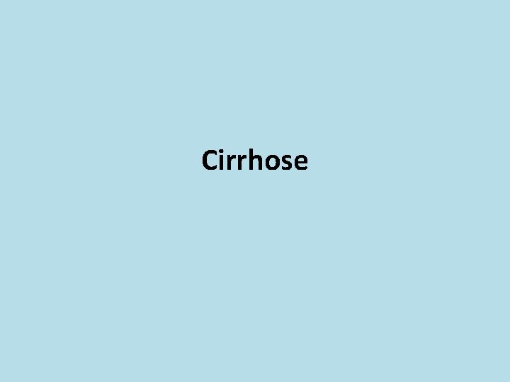 Cirrhose 