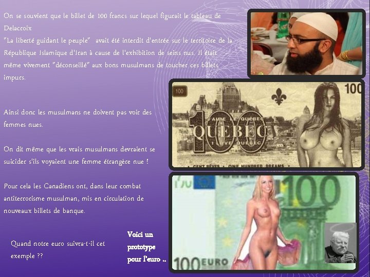 On se souvient que le billet de 100 francs sur lequel figurait le tableau On se souvient que le billet de 100 francs sur lequel figurait le tableau