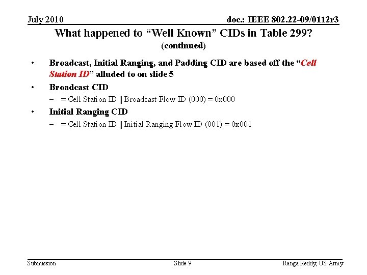 July 2010 doc. : IEEE 802. 22 -09/0112 r 3 What happened to “Well