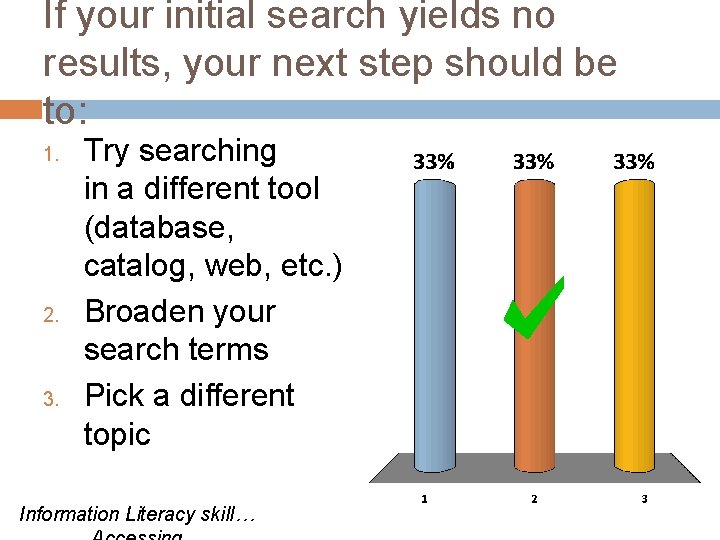 If your initial search yields no results, your next step should be to: 1.