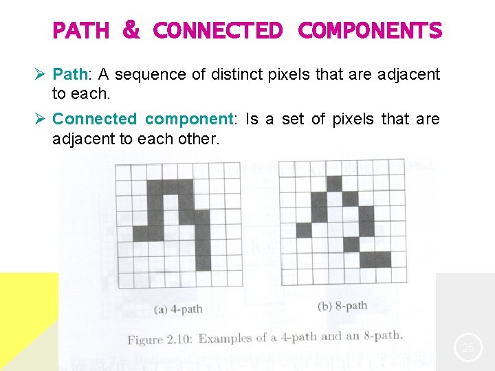 PATH & CONNECTED COMPONENTS Ø Path: A sequence of distinct pixels that are adjacent