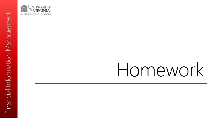 Financial Information Management Homework 