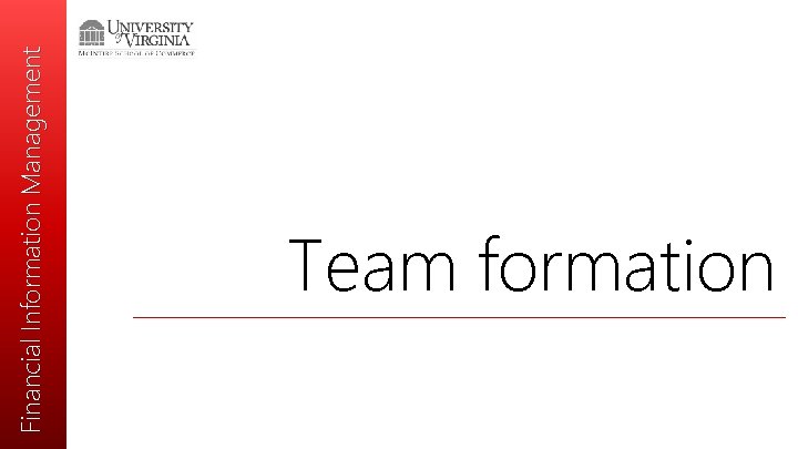Financial Information Management Team formation 