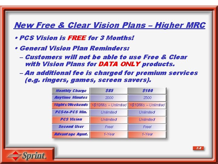 New Free & Clear Vision Plans – Higher MRC • PCS Vision is FREE