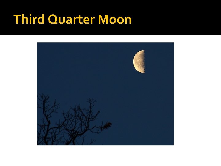 Third Quarter Moon 