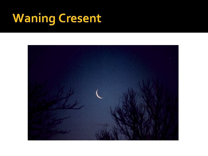 Waning Cresent 