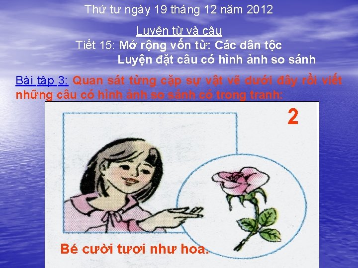 Thứ tư ngày 19 tháng 12 năm 2012 Luyện từ và câu Tiết 15: