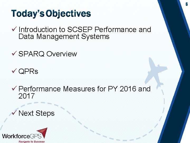 6 ü Introduction to SCSEP Performance and Data Management Systems ü SPARQ Overview ü