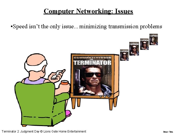 Computer Networking: Issues • Speed isn’t the only issue. . . minimizing transmission problems Computer Networking: Issues • Speed isn’t the only issue. . . minimizing transmission problems