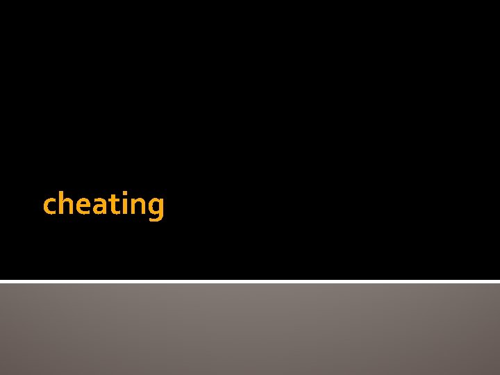 cheating 