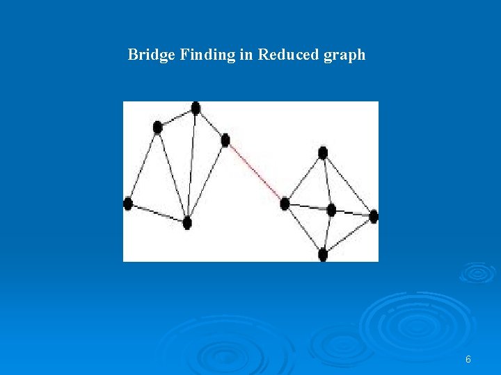 Bridge Finding in Reduced graph 6 