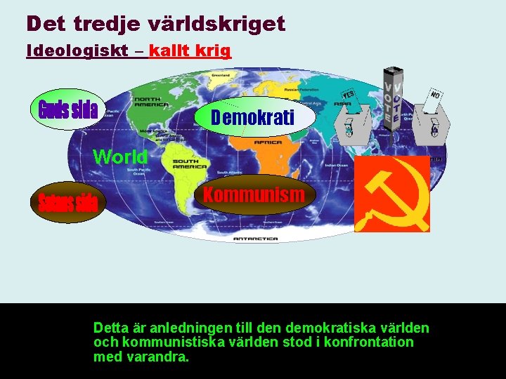 Det tredje världskriget Ideologiskt – kallt krig Demokrati World Kommunism Detta är anledningen till Det tredje världskriget Ideologiskt – kallt krig Demokrati World Kommunism Detta är anledningen till