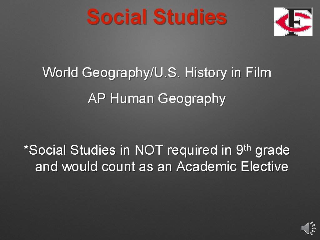 Social Studies World Geography/U. S. History in Film AP Human Geography *Social Studies in