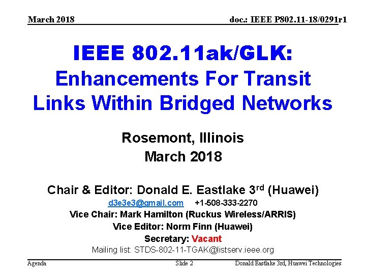 March 2018 doc. : IEEE P 802. 11 -18/0291 r 1 IEEE 802. 11