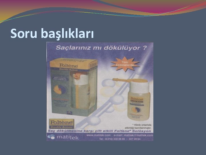 Soru başlıkları 