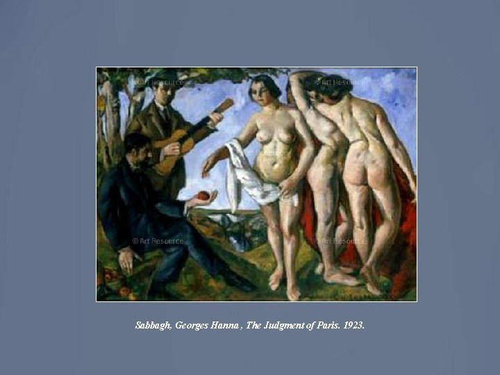 Sabbagh, Georges Hanna , The Judgment of Paris. 1923. 