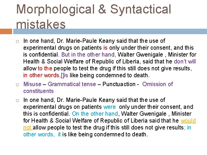 ERROR ANALYSIS Jos Miguel Palma Sez English Language