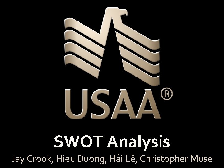 SWOT Analysis Jay Crook, Hieu Duong, Hải Lê, Christopher Muse 