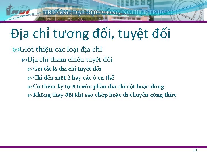 Địa chỉ tương đối, tuyệt đối Giới thiệu các loại địa chỉ Địa chỉ