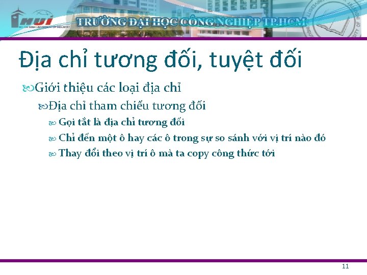 Địa chỉ tương đối, tuyệt đối Giới thiệu các loại địa chỉ Địa chỉ