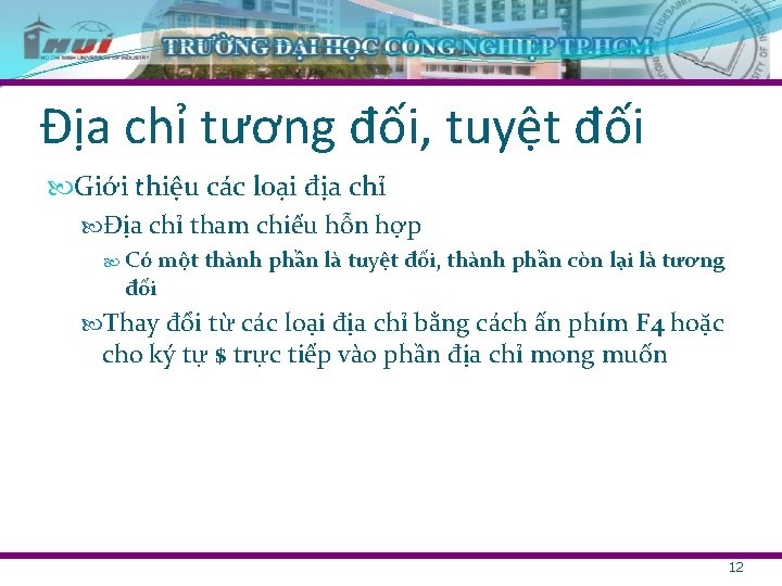 Địa chỉ tương đối, tuyệt đối Giới thiệu các loại địa chỉ Địa chỉ