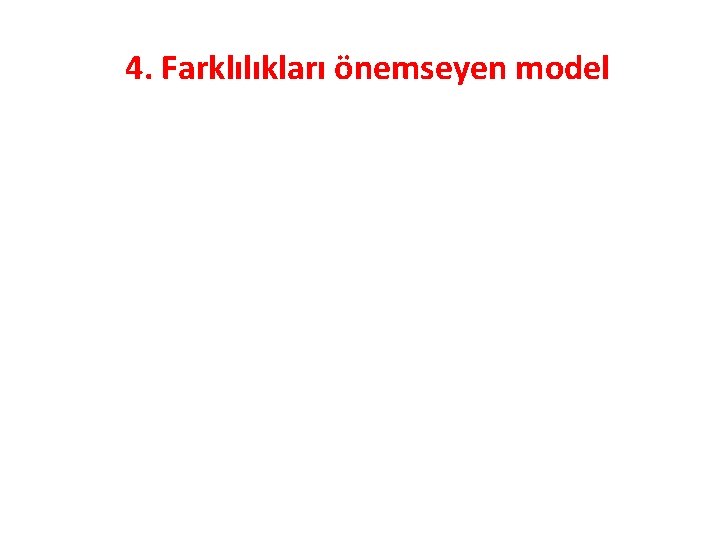 4. Farklılıkları önemseyen model 