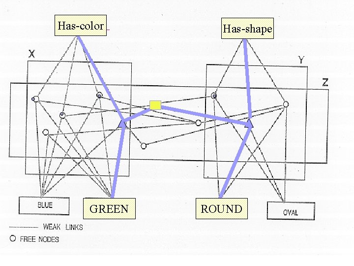 Has-color GREEN Has-shape ROUND 