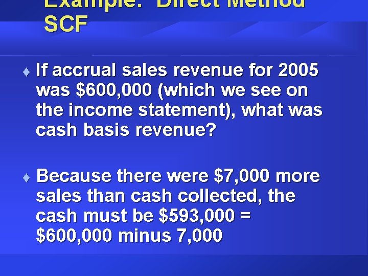 Scf Direct Method Example Accounting Fundamentals Dr Yan Xiong Department of Accountancy
