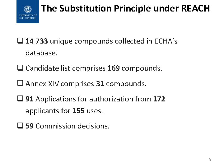 Substitution of hazardous chemicals Fundamental concepts examples and