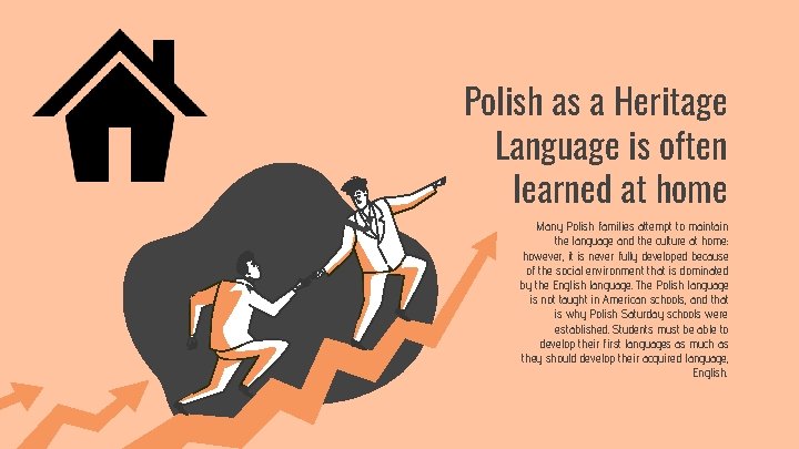 Polish as a Heritage Language is often learned at home Many Polish families attempt