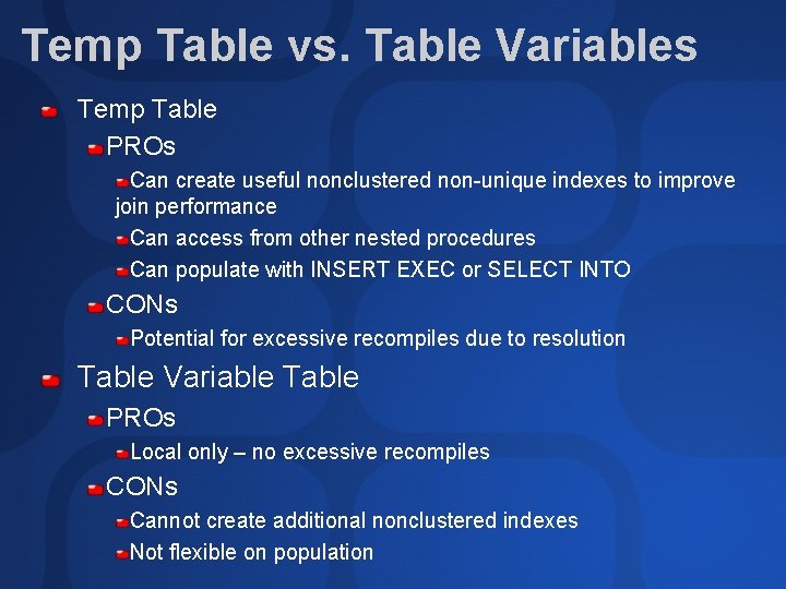 Dba 322 Optimizing Stored Procedure Performance Kimberly L