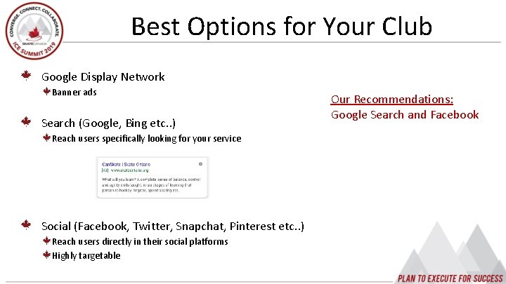 Best Options for Your Club Google Display Network Banner ads Search (Google, Bing etc.