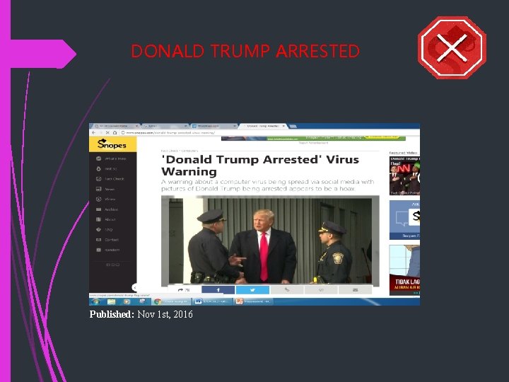 DONALD TRUMP ARRESTED Published: Nov 1 st, 2016 