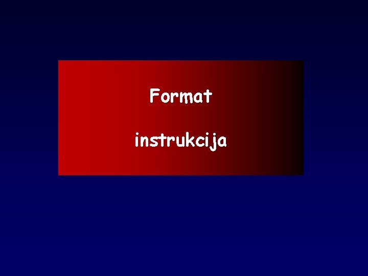 Format instrukcija 