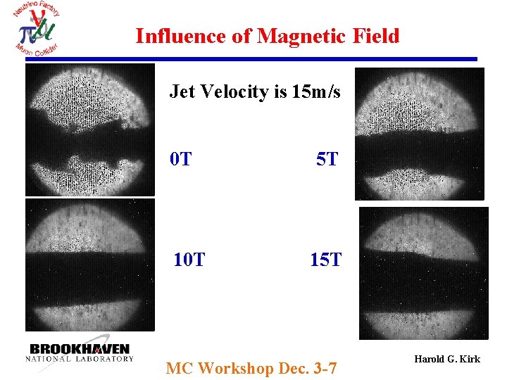 Influence of Magnetic Field Jet Velocity is 15 m/s 0 T 10 T 5 Influence of Magnetic Field Jet Velocity is 15 m/s 0 T 10 T 5
