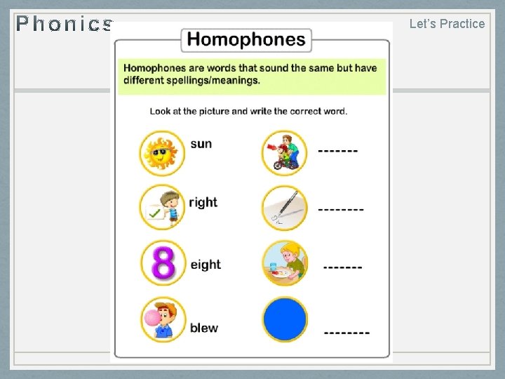 Syllable Patterns Match each word to its picture. Divide each word into its syllables.