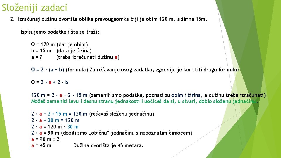 Obim pravougaonika i kvadrata Matematika 3 Da se
