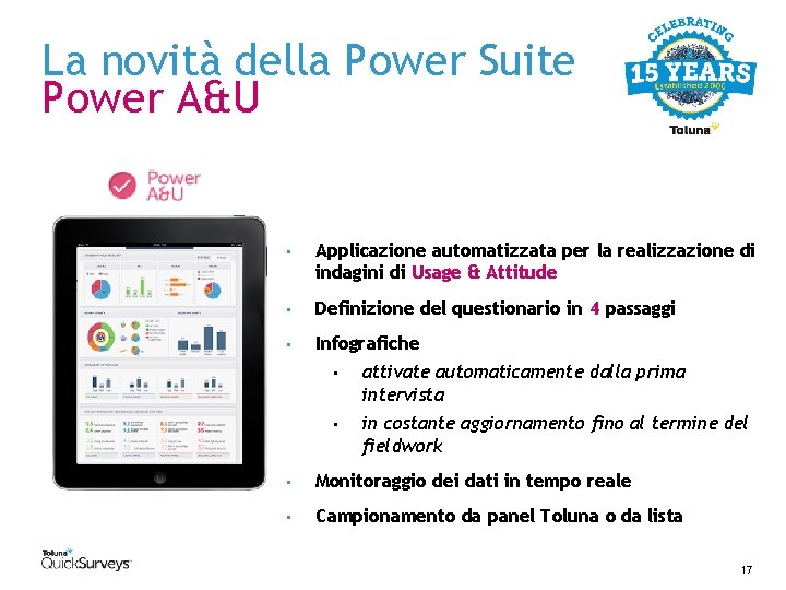 La novità della Power Suite Power A&U • Applicazione automatizzata per la realizzazione di